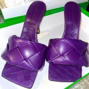 (Unworn, New) Plum Bottega Veneta Bv Lido Sandals